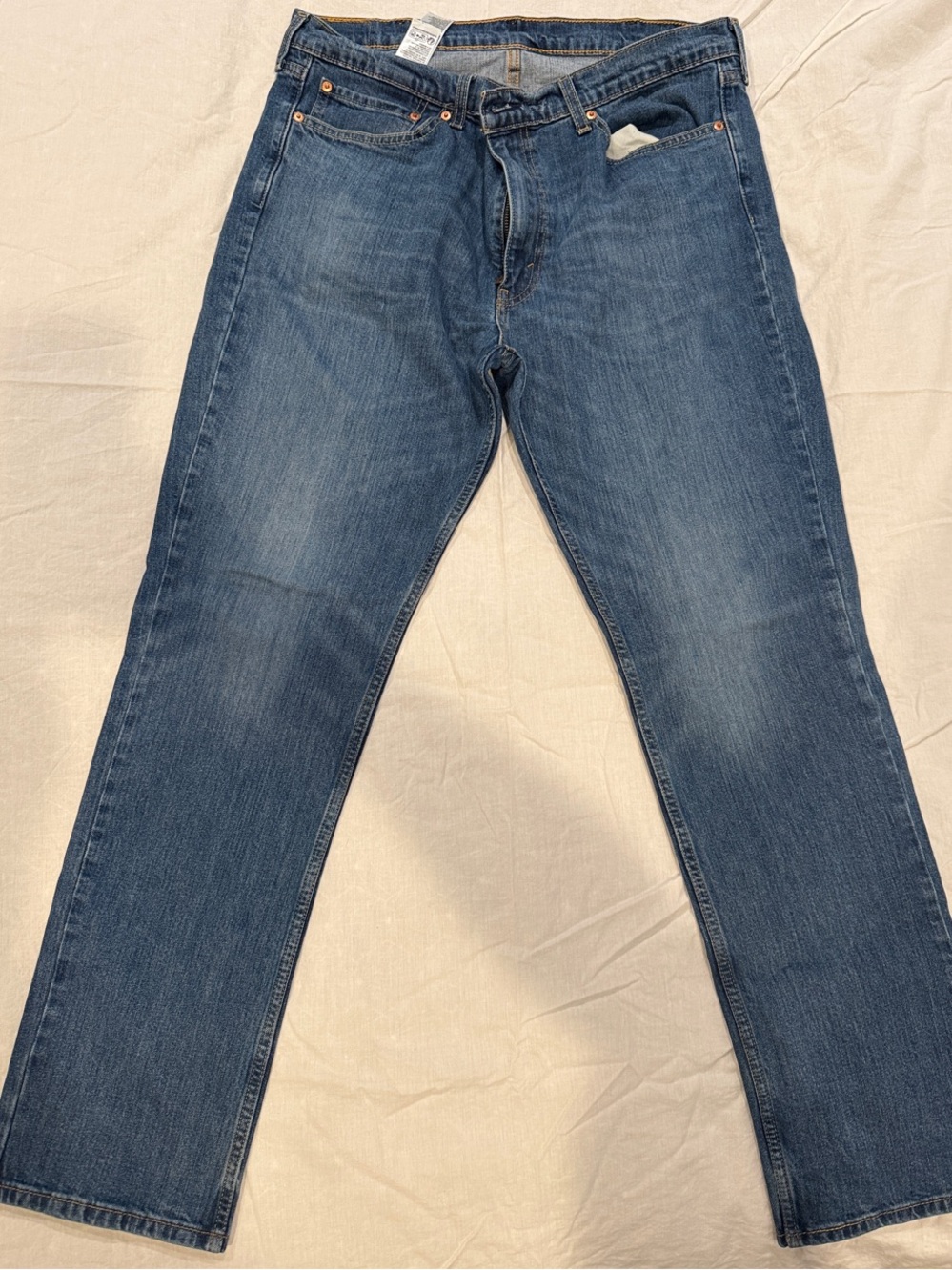 Levi's Straight Leg Jeans in Medium Blue Denim